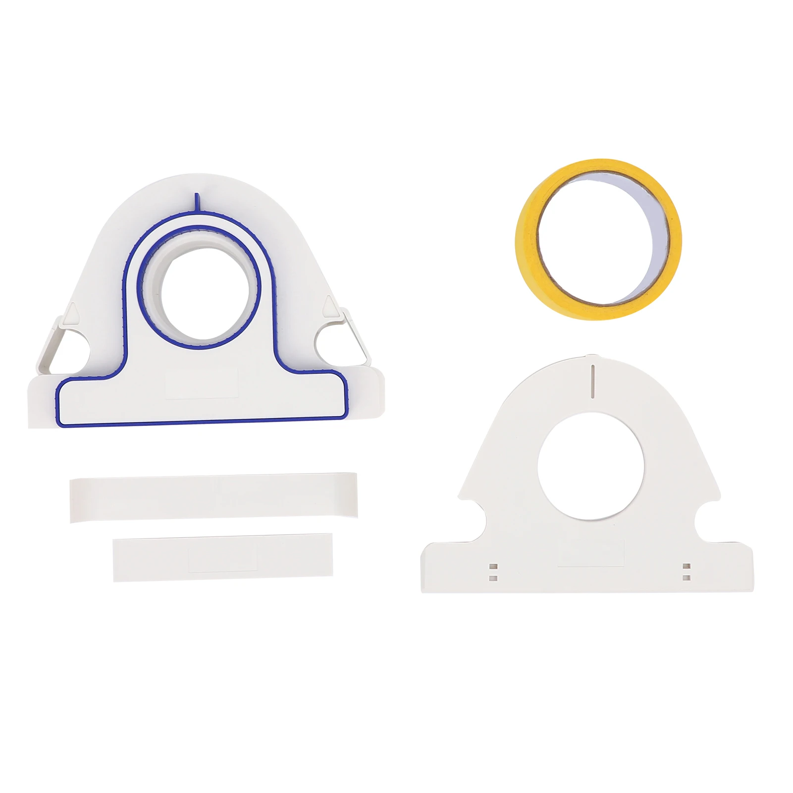 Masking Tape Applicator and 25mm Wide Yellow Sticker Roll Covering Paint Tape Dispenser Cutter for Trim Window Door Frame