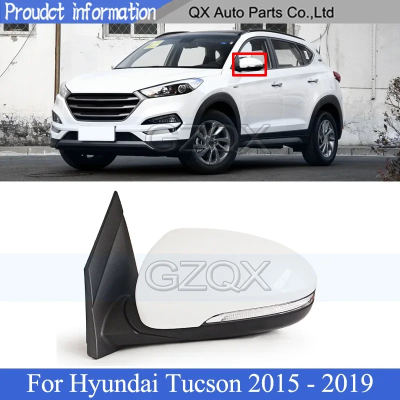 

CAPQX 5/8/10wires Door Rearview Mirror Assembly For Hyundai Tucson 2015-2019 Side Rear View Mirror Side Mirror