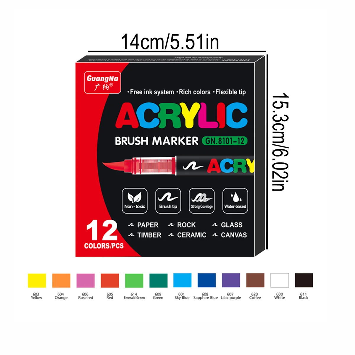 168/120/72/60/48/36/24/12 stuks Dual Tips Artist Markers Set Acryl Marker Set Ideaal voor school-, kantoordecoratie en artistieke geschenken - afbeelding 1