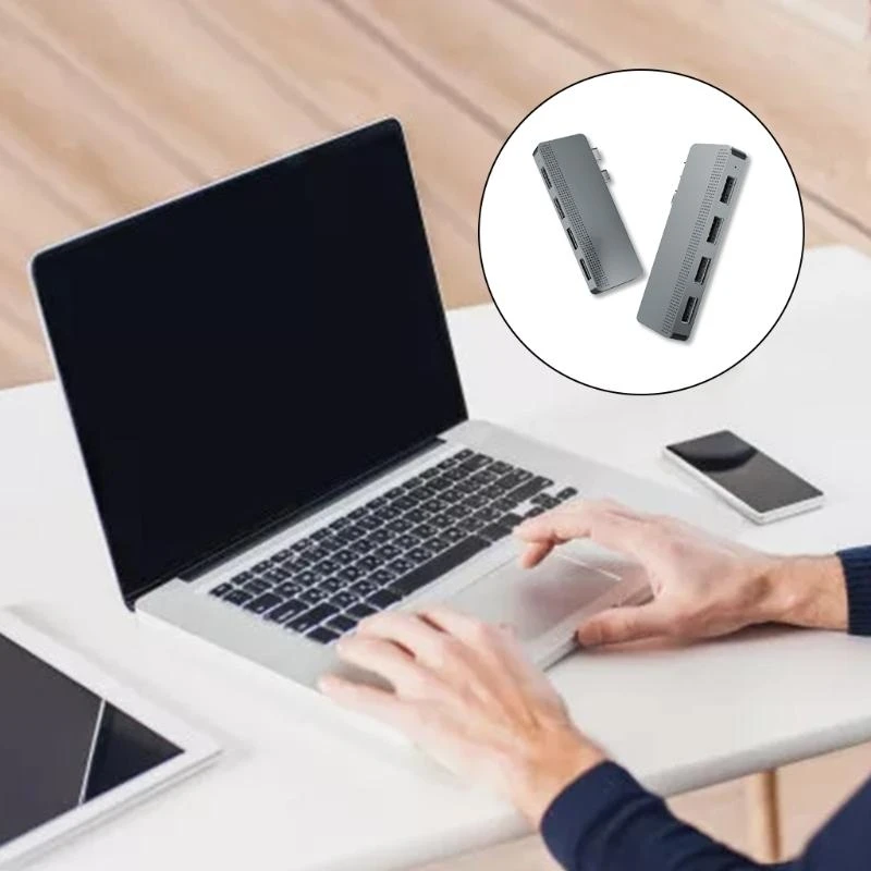 

K0EA Rocketek Dual Type C Hub USB Адаптер Formacbooks Air/ 13 Станция док -станции