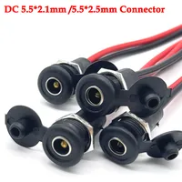 1/3 Uds DC 5,5*2,1/5,5*2,5 Cable de alimentación conector 5521 5525 cargador enchufe de alimentación CC de alta corriente enchufe hembra de aproximadamente 20CM