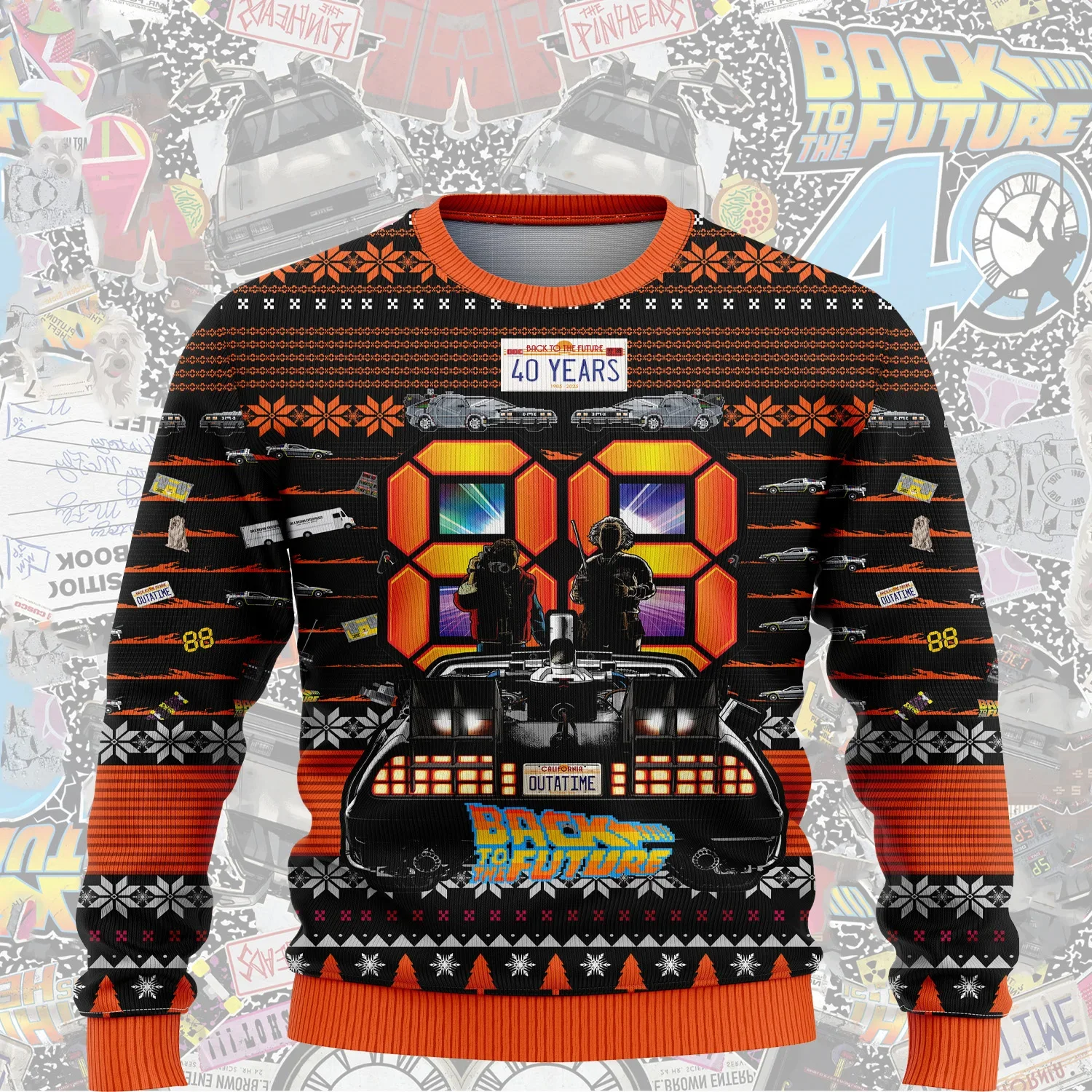 العودة إلى فيلم المستقبل "عيد ميلاد سعيد 2026" موضة جديدة هدايا عيد الميلاد القبيحة للرجال والنساء قمصان بأكمام طويلة #1