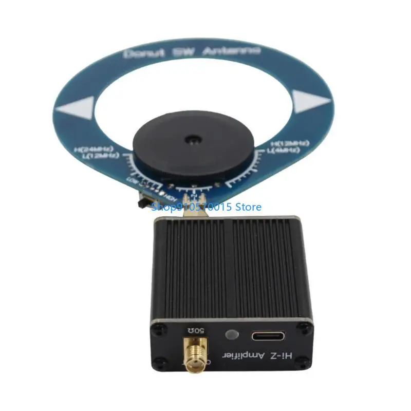 B95C Upgraded Receiver withDonut SW MW Mini Loop Antenna High Impedance Amplifier 300MHz Bandwidth Clearer Singals