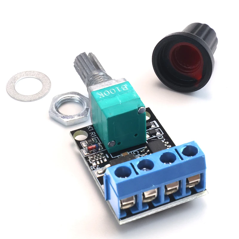 10A PWM DC Motor Speed Controller 5V-16V Stepless Regulator with Switch, LED Dimmer Module for Arduino Fan Robot Control