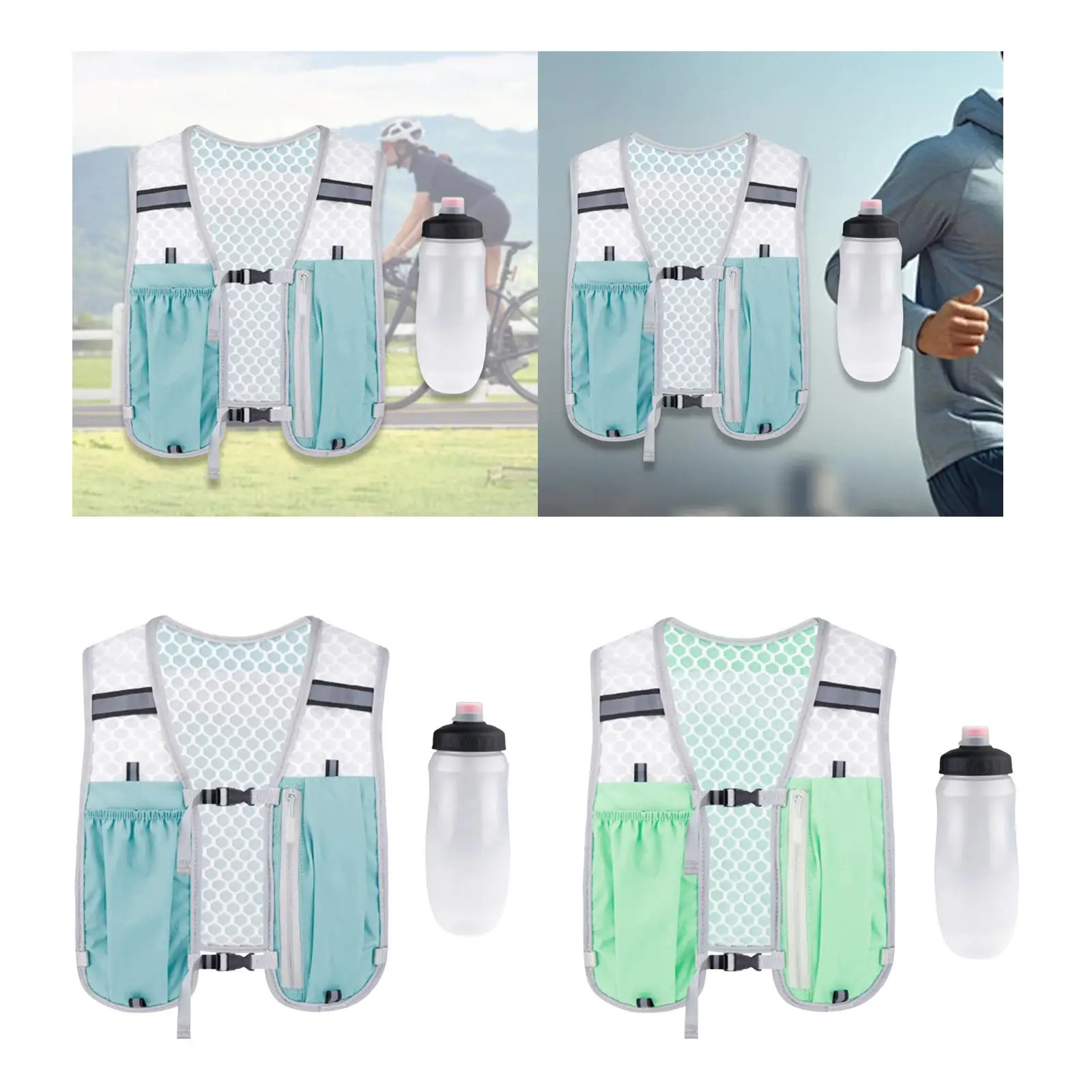

Hydration Vest Running Gear with 550ml Soft Flask for Cycling Race Climbing
