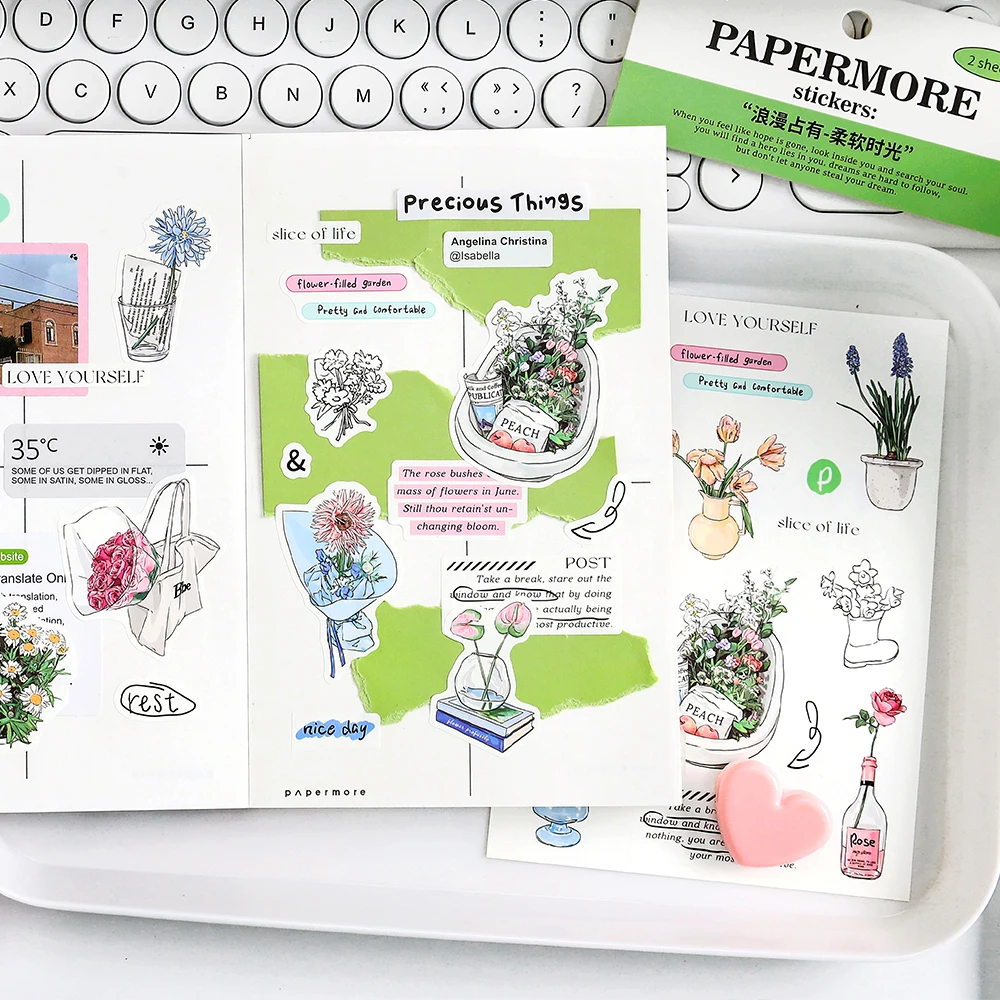 16Packs/Lot Romantische Bezit Serie Retro Decoratie Label Sticker