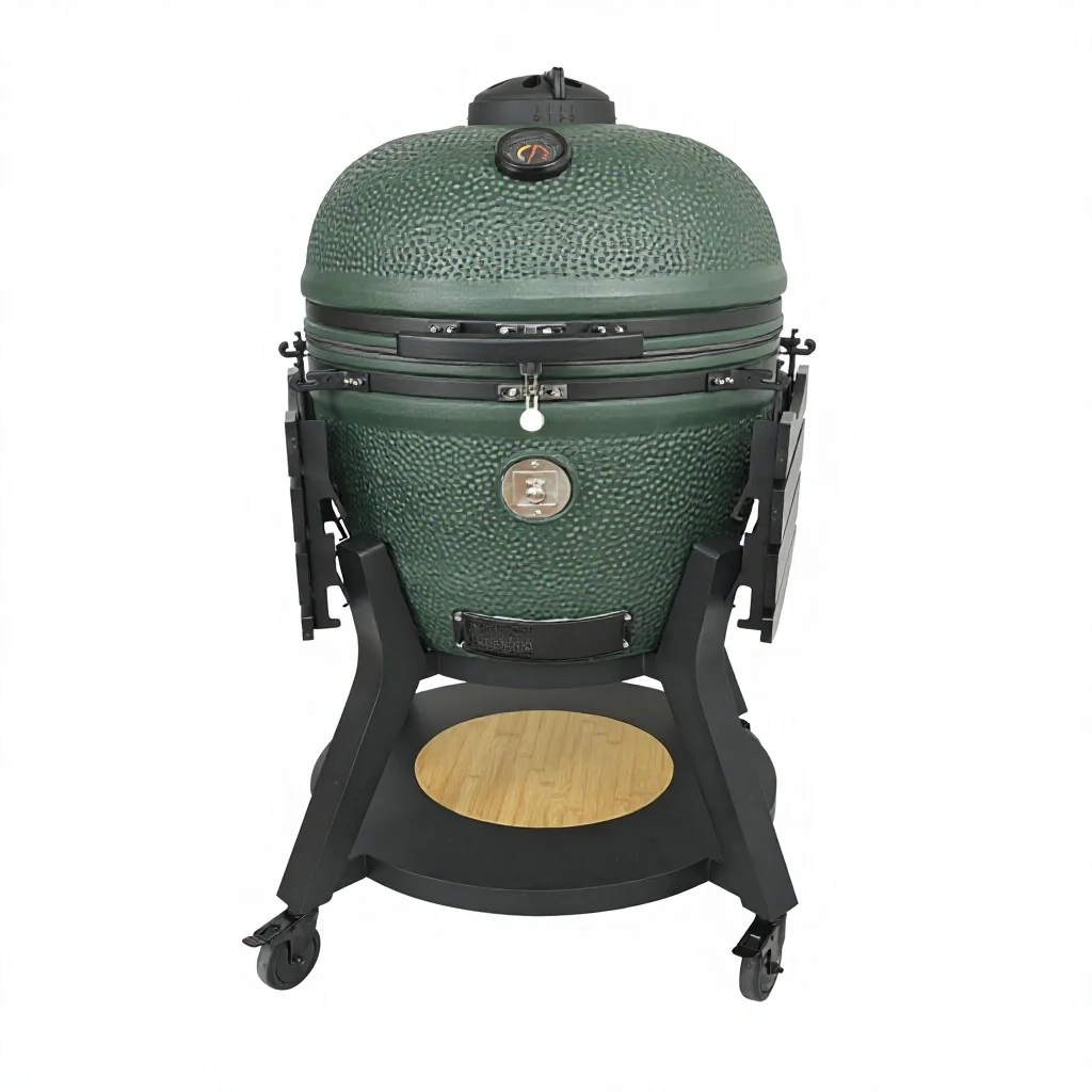 

Auplex HOT 27-Inch Pro New Arrival Highest Modern Kamado Outdoor Kitchen Smoker Grill Heavy Base Ceramic Charcoal BBQ Camping