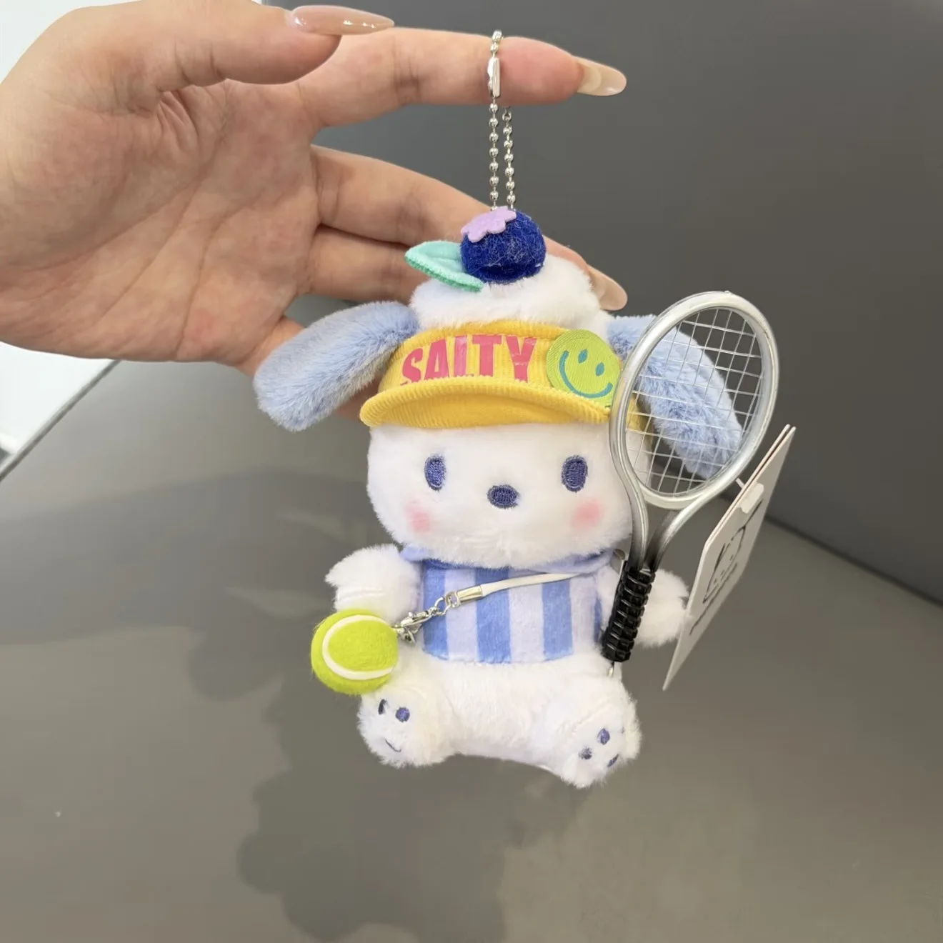 Sanrio Cinnamoroll Hangyodon Banana Head Cover Diy Plush Pendant Doll Car Keychain Decoration Couple Backpack Hanging Toy Gift