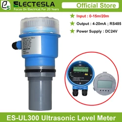 Ultrasonic Level Sensor 20m Range Ultrasonic Water Tank Level Meter Output 4-20mA 0-10V RS485 Ultrasonic Level Transmitter DC24V