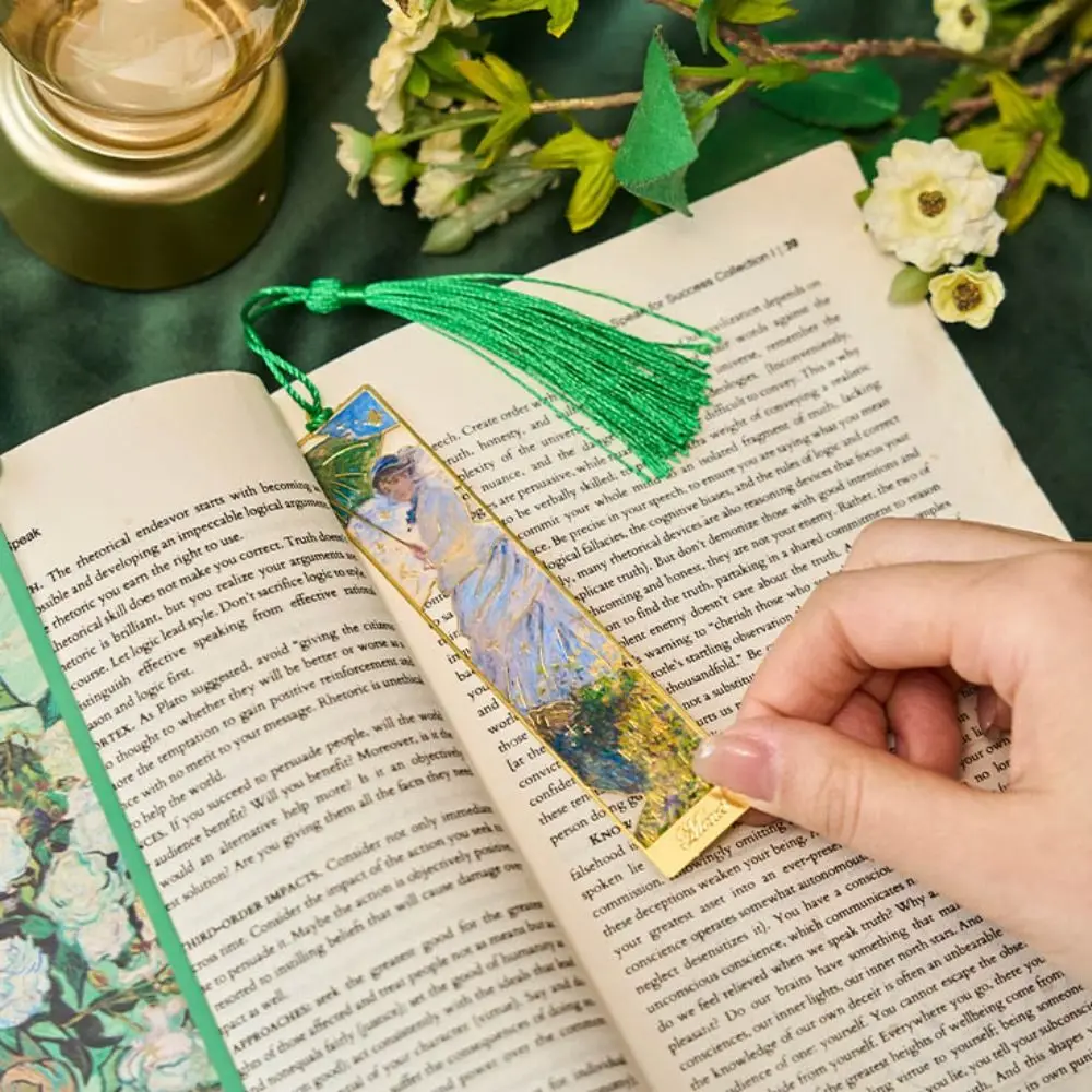 الإبداعية النفط اللوحة المعادن المرجعية شرابة قلادة طالب هدية قراءة مشبك كتب اللوازم المكتبية المدرسية حاكم ترقيم الصفحات علامة