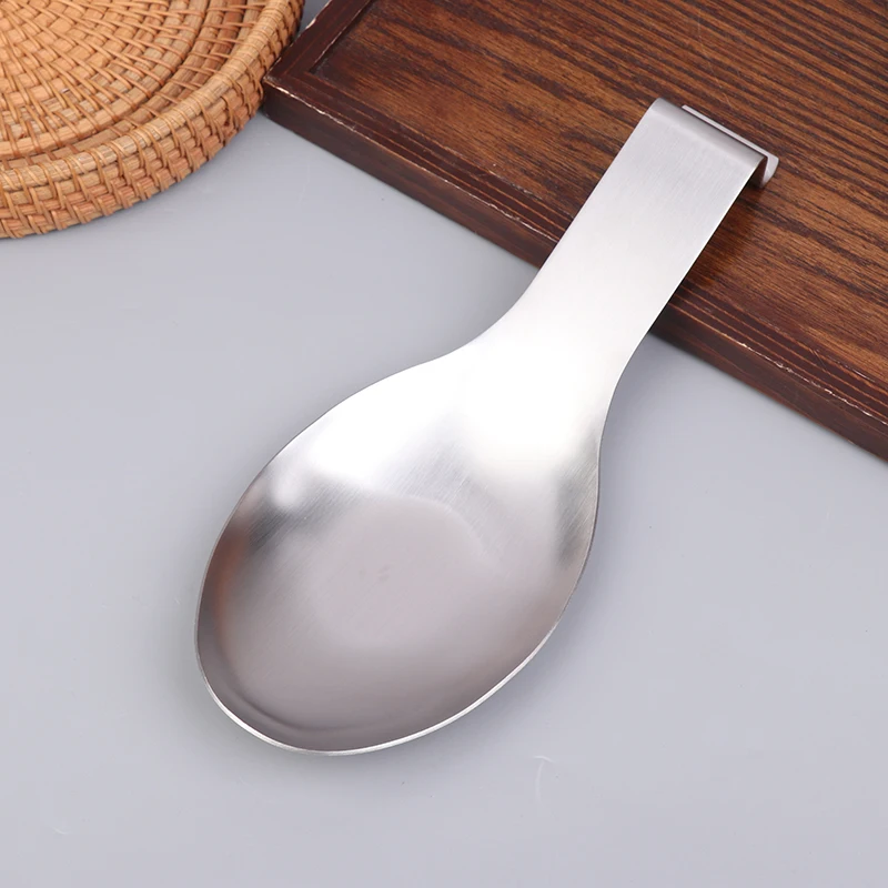 Fish Shape Spoon Rest Thickened Stainless Steel Tableware Spoon Shelf Buffet Clip Tray Hotel Restaurant Kitchen Utensil Holder
