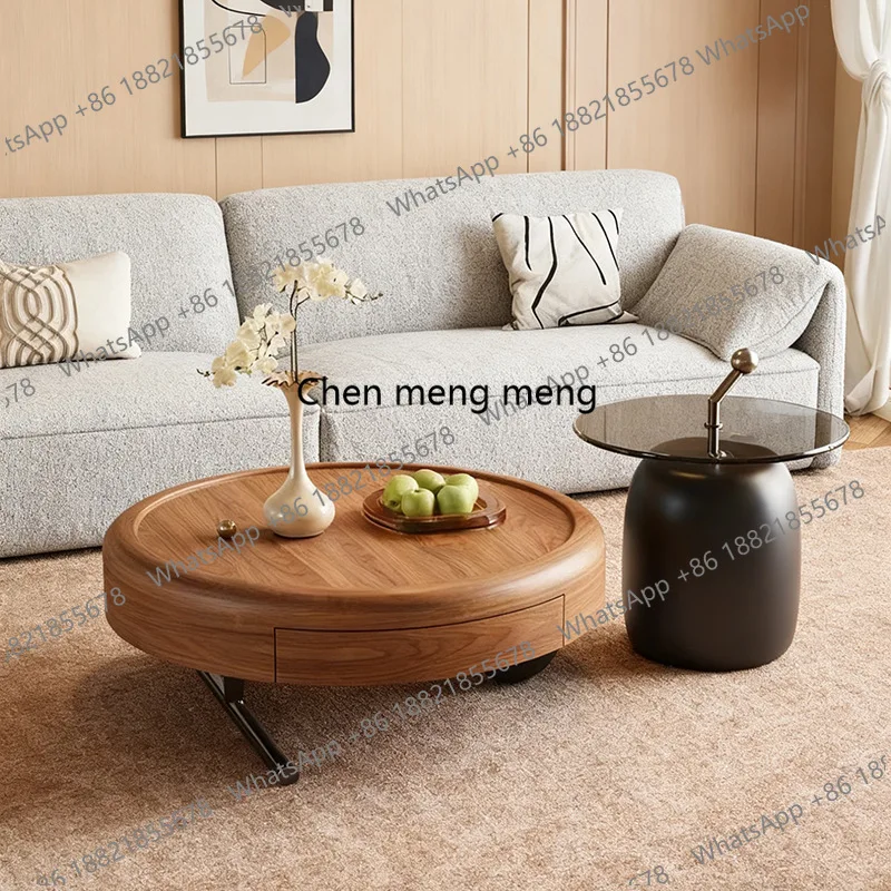 

Круглый журнальный столик в средневековом стиле для гостиной, итальянский дизайн, комбинированный, художественный, креативный.