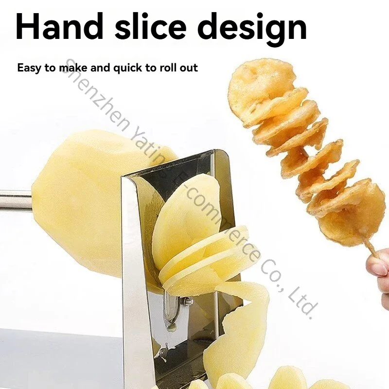 New Whirlwind Potato Machine Potato Tower Multi-functional Stainless Steel Stretch Potato Cucumber Carrot Slicing Artifact