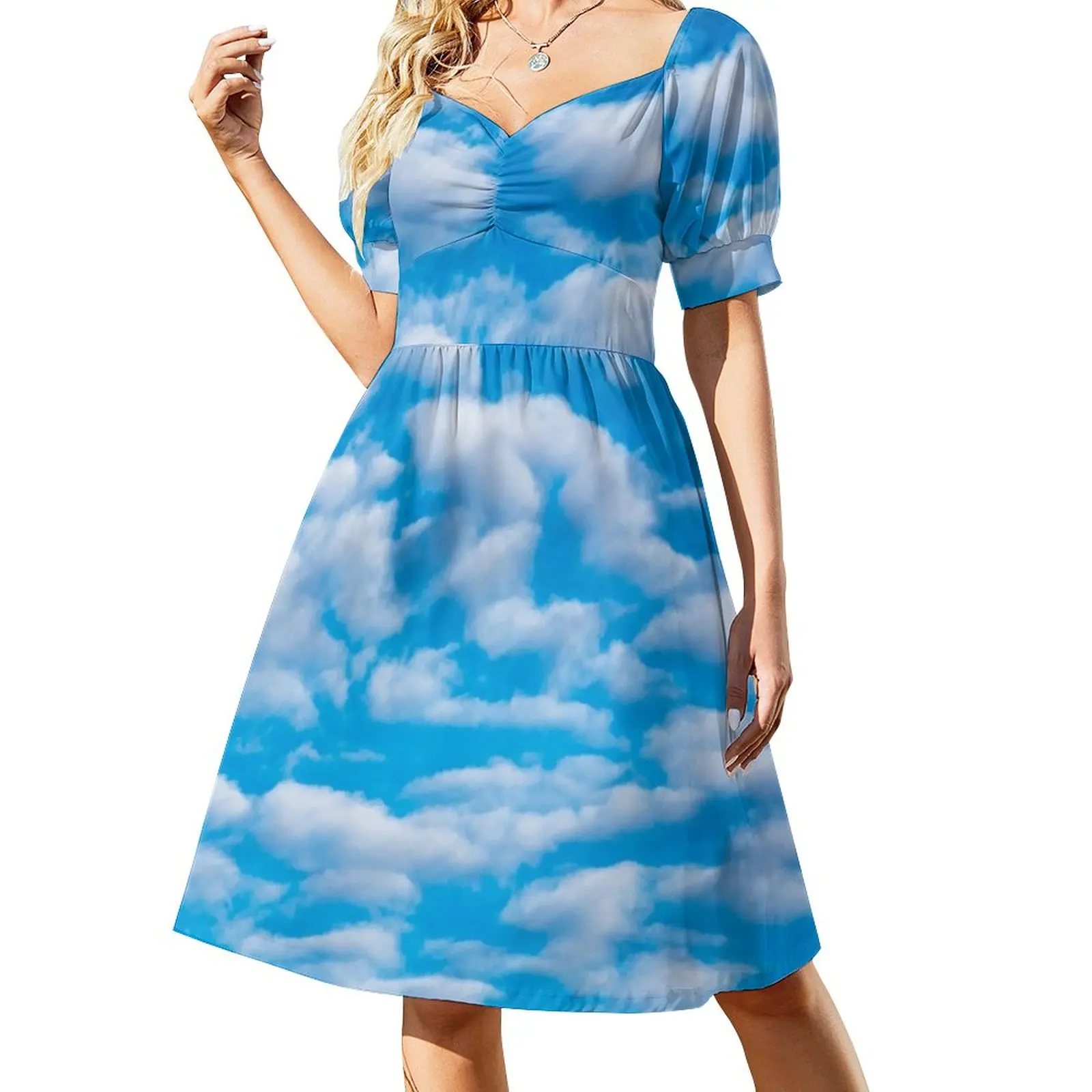 Blue Sky White Clouds Dress long sleeve dresses dress for women 2023 Dress vintage