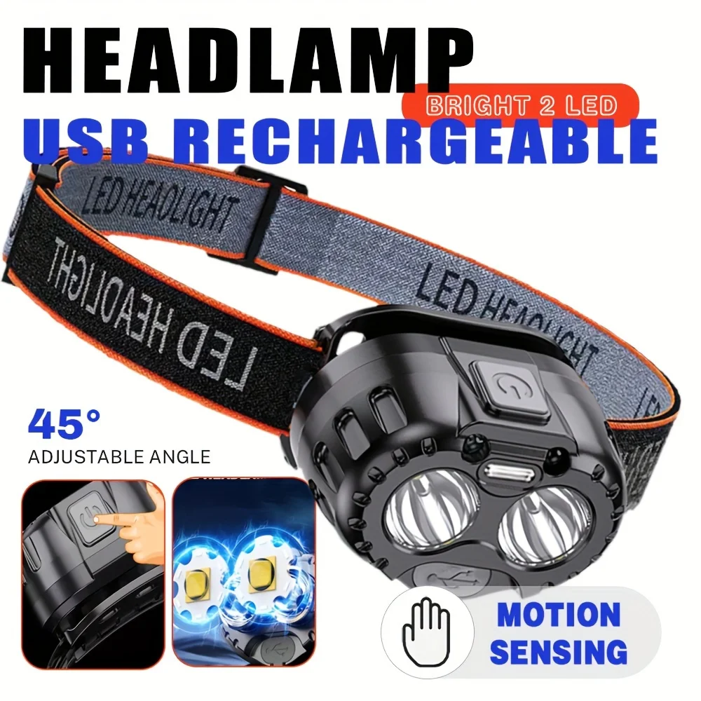 Powerful LED Headlamp IPX4 Waterproof Emergency Head Flashlight 250LM XPE LED Headlamp for Outdoor Fishing Camping Hiking