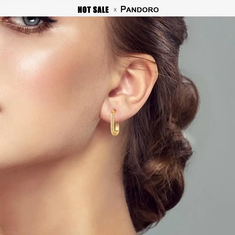 أقراط فضة للنساء ، فضة إسترليني ، Aretes De Inoxidable ، شهادة أصلية ، ساخنة جديدة ،