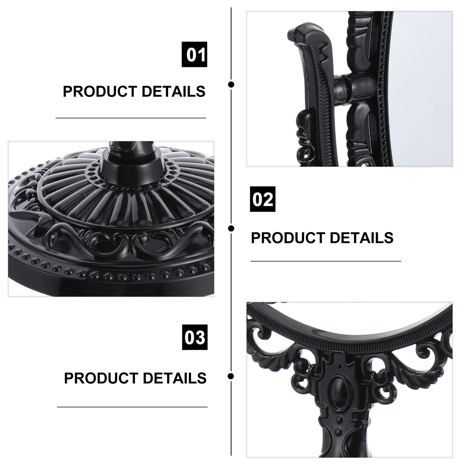 

Вращающееся двустороннее ретро-зеркало для макияжа, настольное, для туалетного столика, овальная рама, без искажений, чёткое отражение