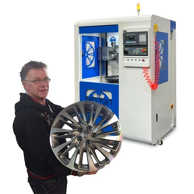 Vertical Cnc Repair Rim Alloy Wheel Repair Lathe Diamond Cut Wheel Repair Aluminum Wheel Polishing Machine DCM32C-S