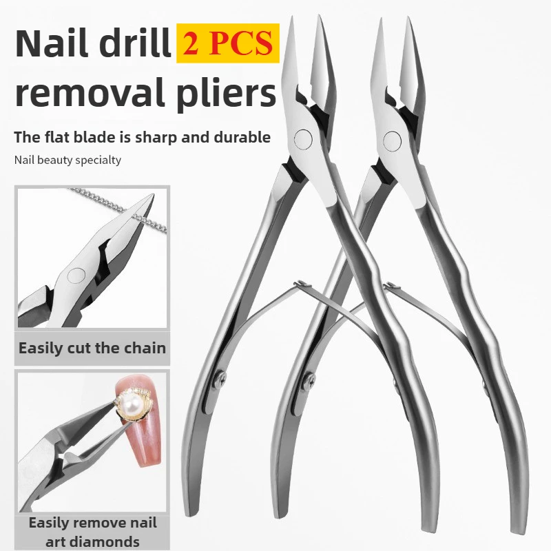 Nuevo 1 Uds. Cortauñas de hoja recta para recortar uñas encarnadas gruesas removedor de diamantes de imitación cortador de gemas herramientas de manicura para uñas