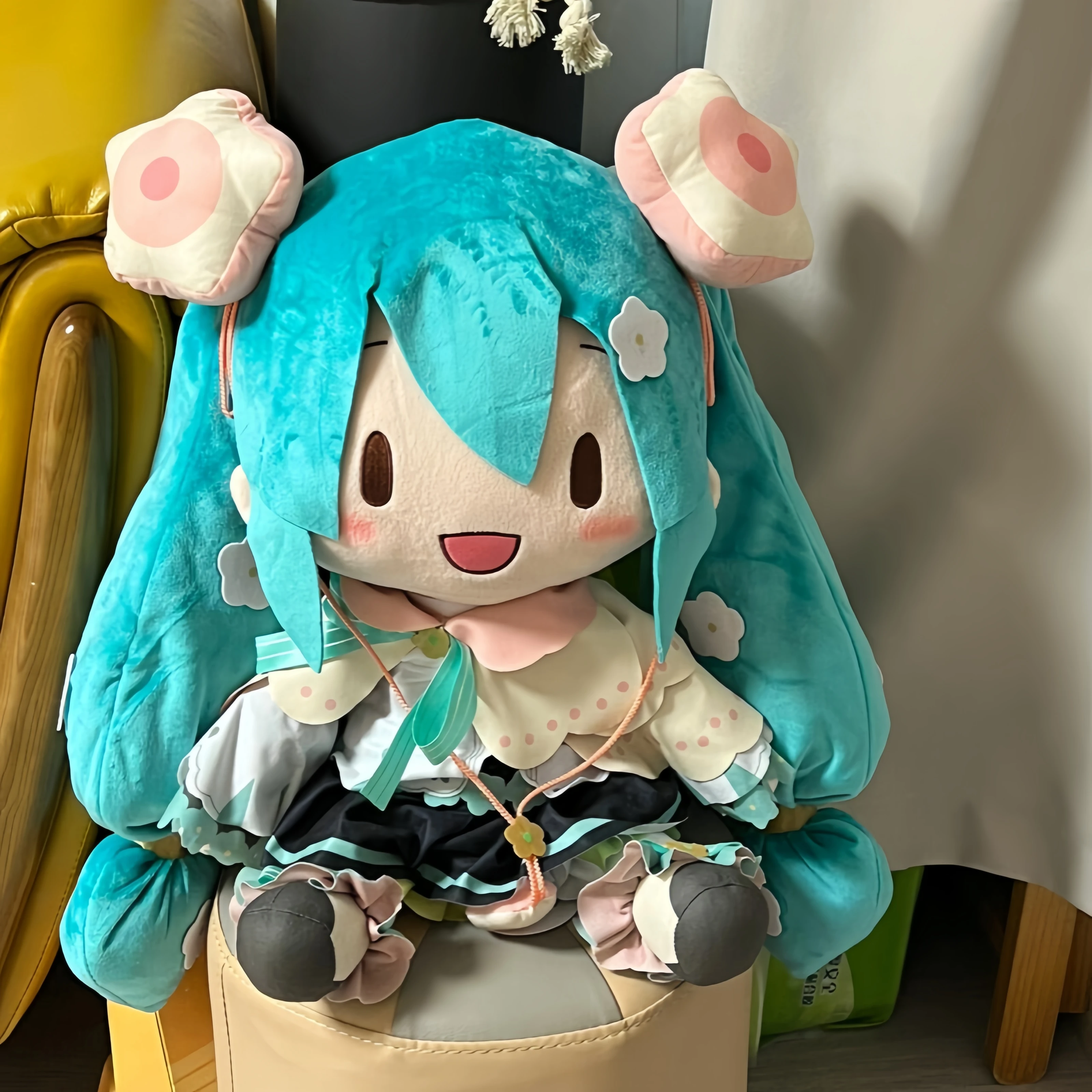 

Плюшевая игрушка «Хацунэ Мику Фуфу» из серии «Магический будущее», кукла «Цветочная Мику», украшение для детской комнаты, коллекционные плюшевые игрушки, декор для дома, для девочек-фанаток