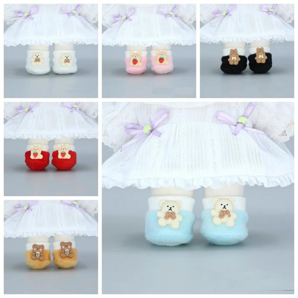 DIY 1/12 20cm Soft Shoes Shoes Rabbit Idol Shoes Soft Bear 20cm Shoes Dollhouse