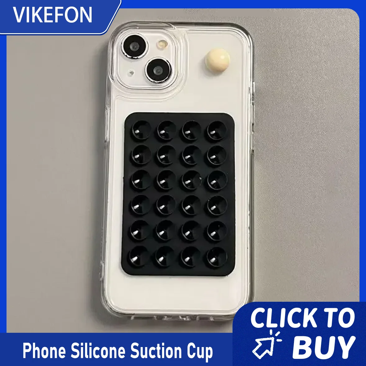 

Силиконовый держатель для телефона на присоске, многофункциональная настенная подставка на присоске, квадратная противоскользящая односторонняя крышка, задняя наклейка