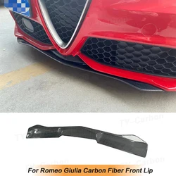 Real Carbon Fiber Front Lip for Alfa Romeo Giulia Sedan Standard Sport 2015-2020 Car Head Front Bumper Lip Guard Car Styling FRP