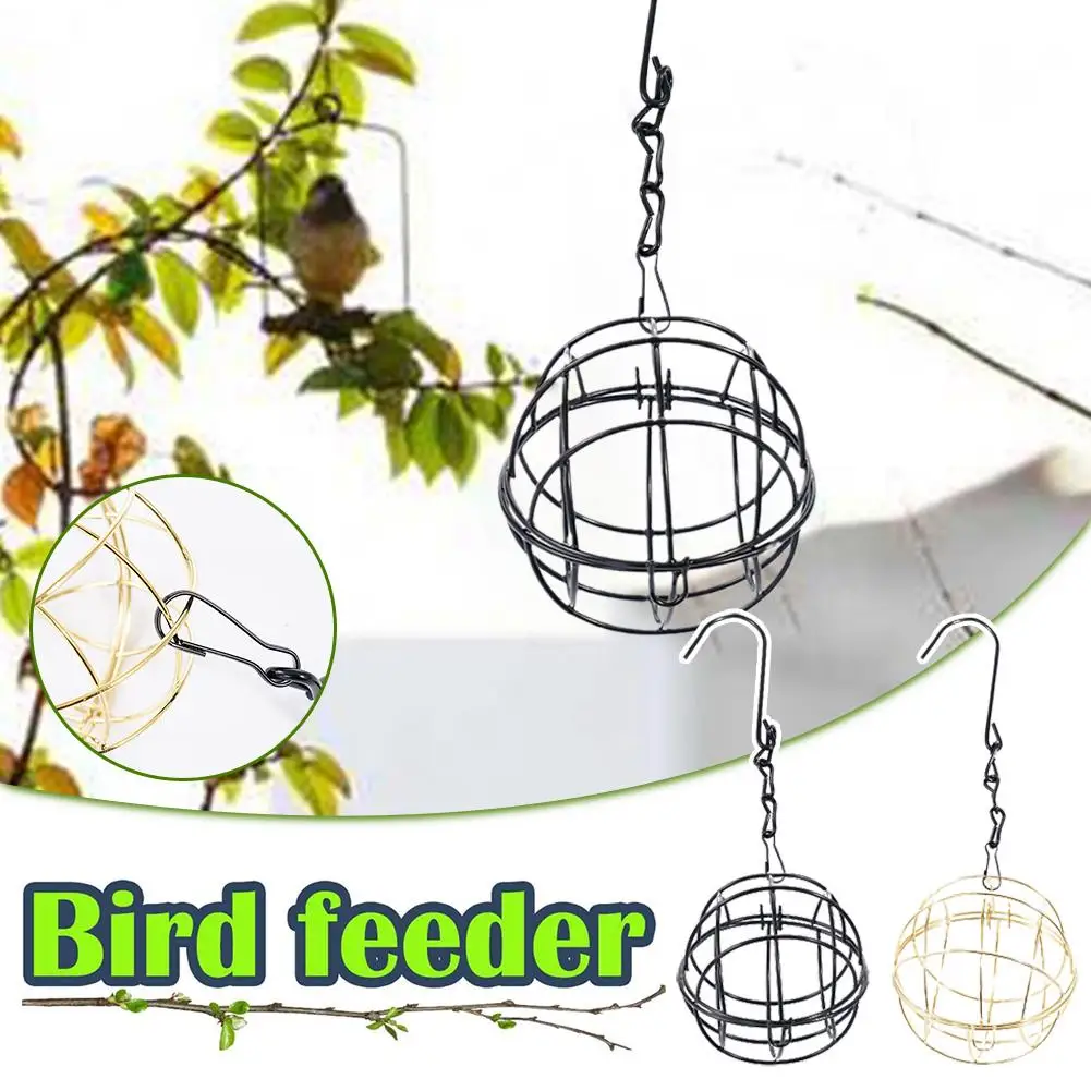 Hanging Bird Feeder Suet Ball Feeder Bird Suet Balls Holder For Bird Feeding Metal Bird Feeder Fat Ball Energy Bird Feeders C1A1