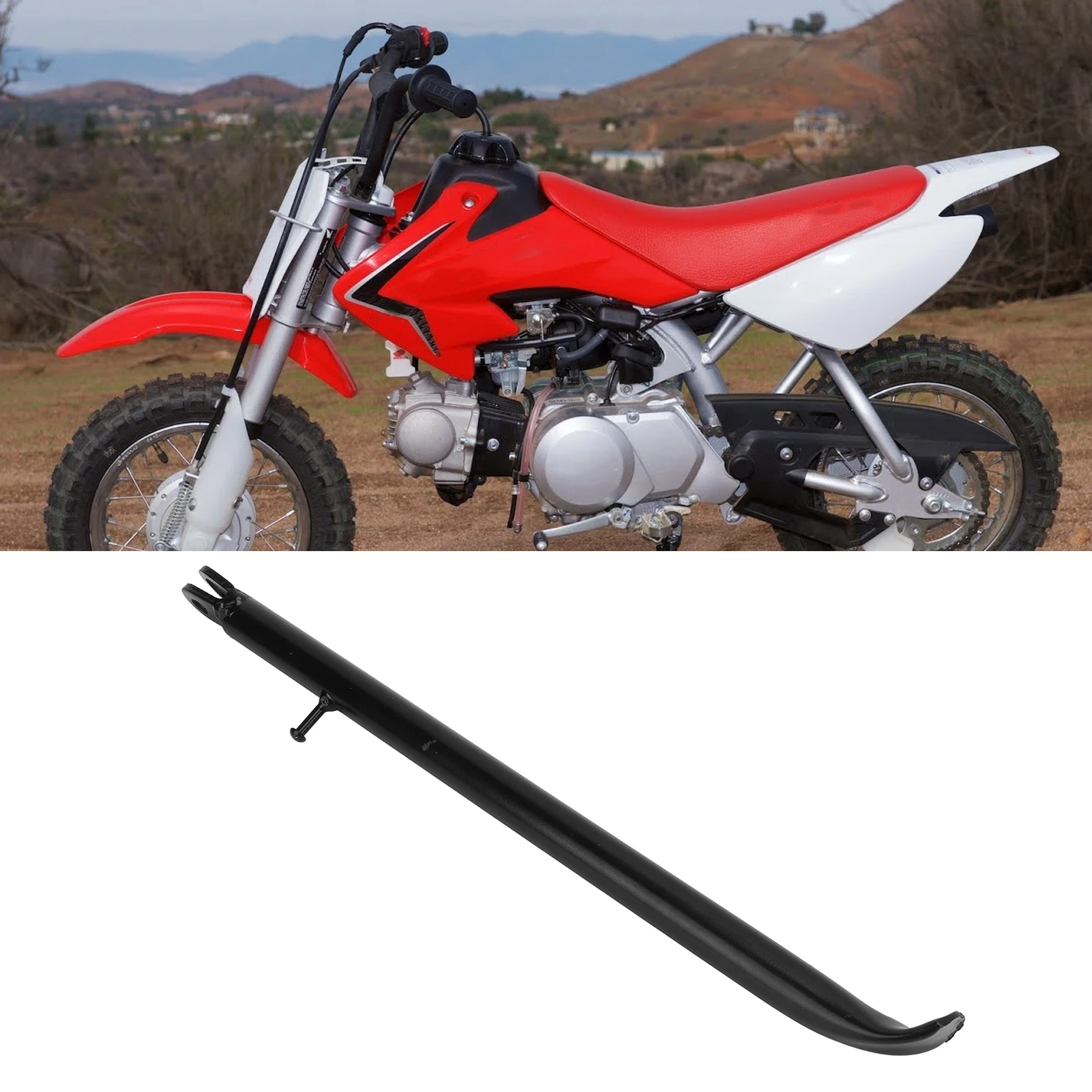 420mm/16.54in Motorcycle Side Kickstand Replacement for Apollo 125cc 110cc 140cc Dirt Pit Bike CRF50 70 Side Foot Stand Support view 4