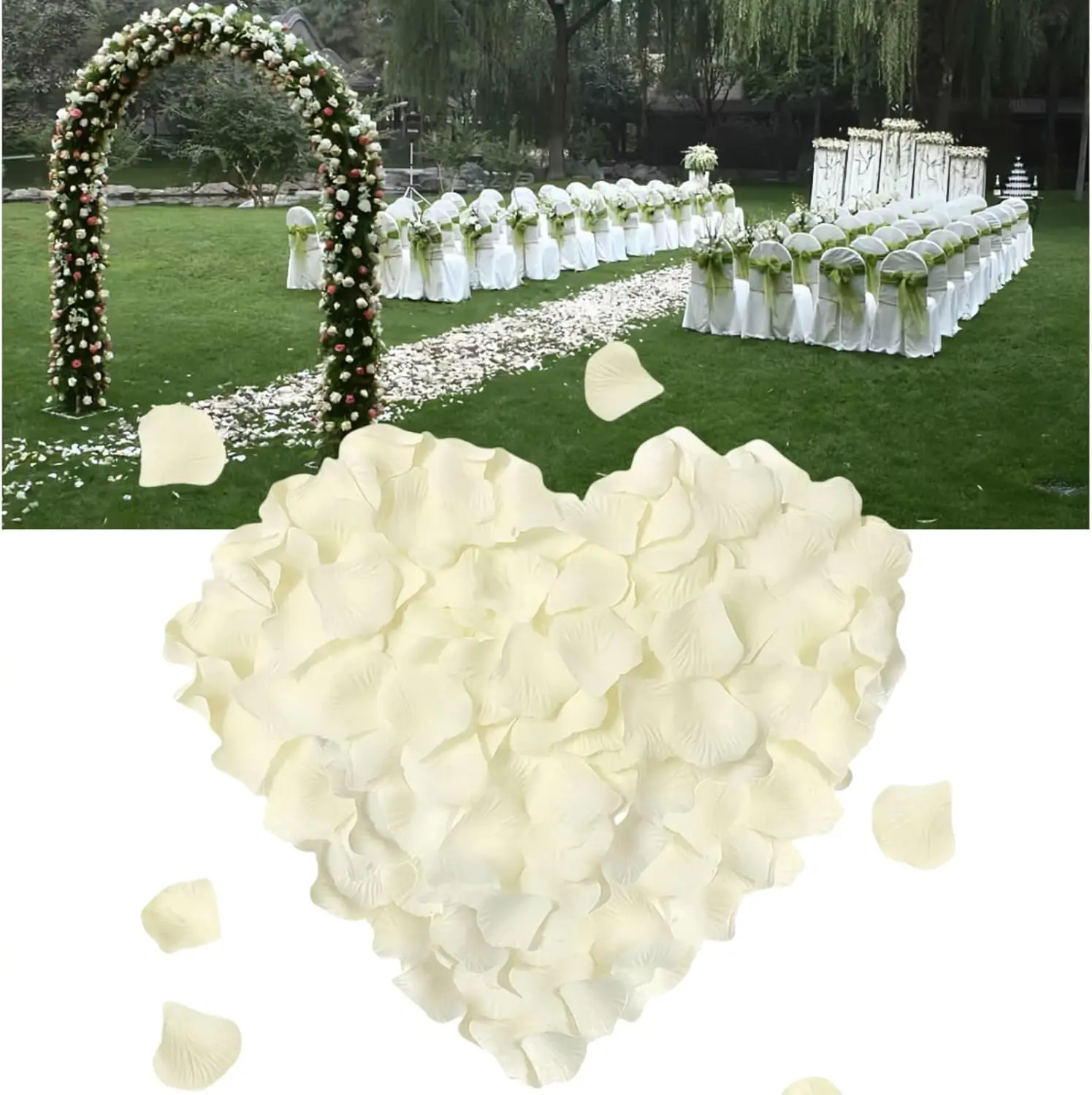 500/1000/3000 Uds pétalo de flor de rosa pétalos blancos de seda para boda decoración del banquete de boda pétalo de rosa roja suministros de flores artificiales