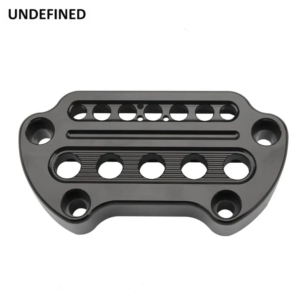 Motorcycle Indicator Light Handlebar Top Clamp Black For Harley Sportster XL1200 883 Dyna Fat Bob Wide Super Glide Low Rider FXD
