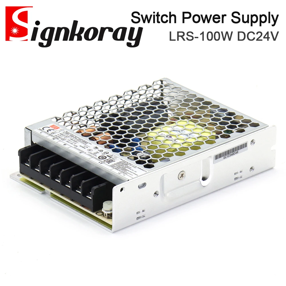 

SignkoRay MeanWell LRS 100W Switch Power Supply 24V 4.5A Single Output for Laser Marking Controller