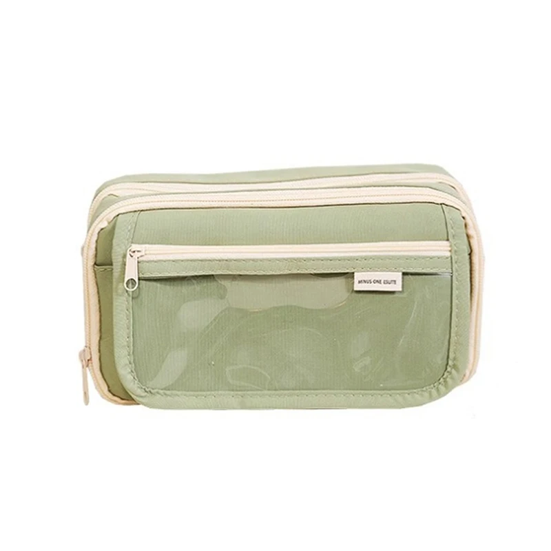 Large Capacity Pencil Bag Capybara Cartoon Stationery Holder Bag With Brooches Stickers Clips Keychains Children Pen Case