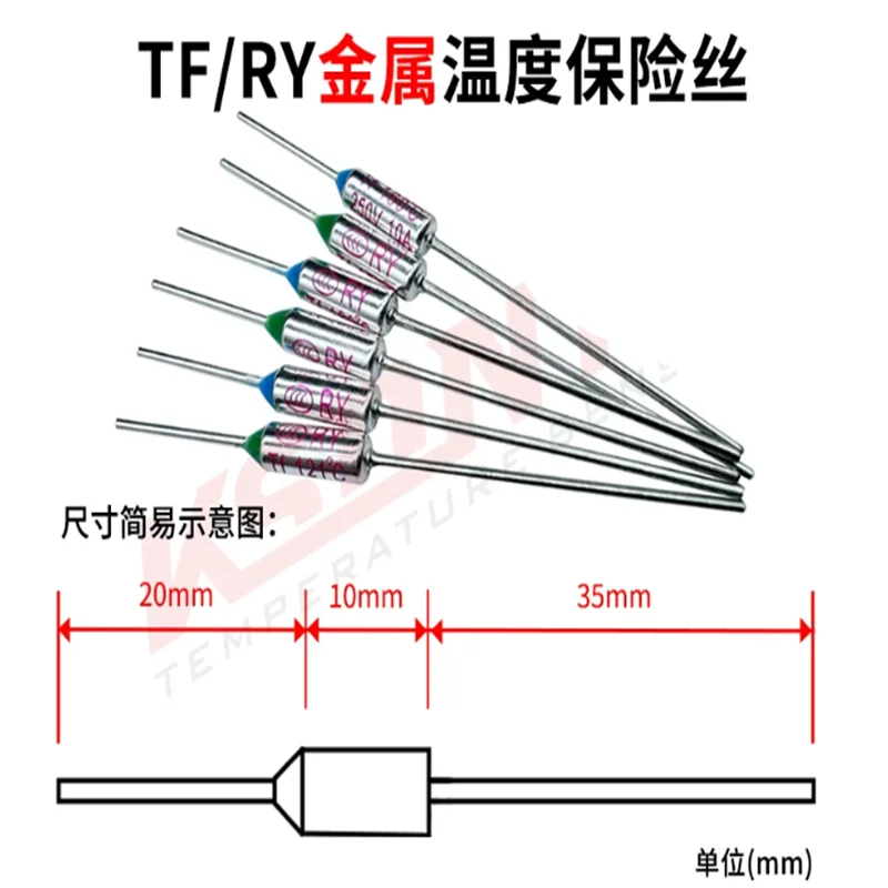TF metal temperature fuse RY 60~300°C 10A 250V thermal fuse  TF thermal protection rice cooker temperature FUSE
