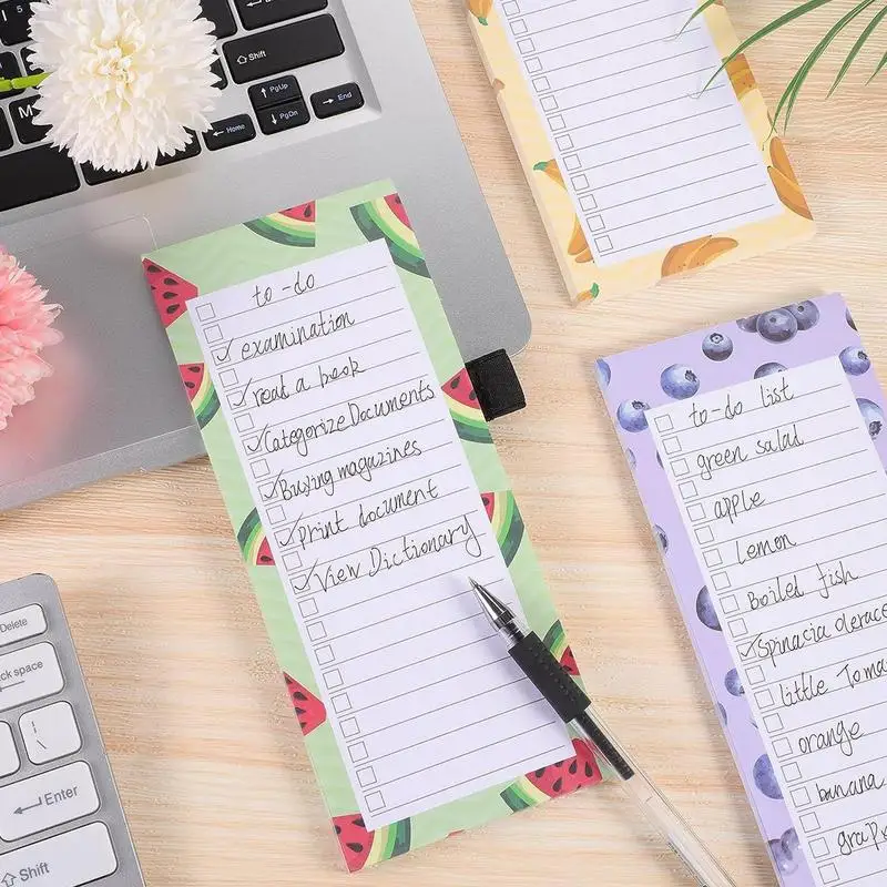 Fridge Memo Pads Magnetic Notepads Cute Sticky Planner To Do List Grocery Shopping List Planner Magnetic Sticky Notes