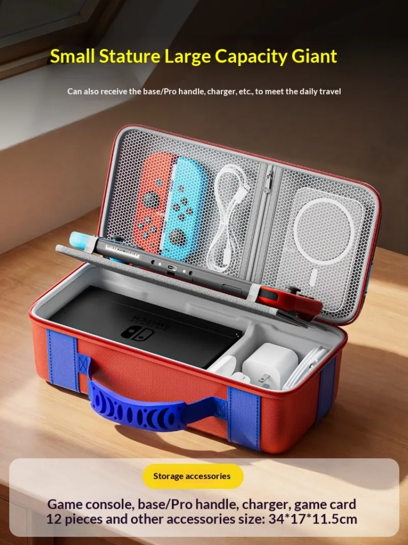 Portable Protective Storage Box For Switch 2/OLED Hard Shell Handheld Game Console Bag With Card Holder Accessories Organizer