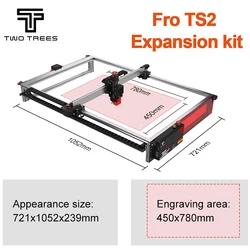 Twotrees TS2 Expansion Kit Laser Engraving Machine Engraving Area Y-axis Expand Set 450x780mm for TS2 Laser Engraver CNC Cutting