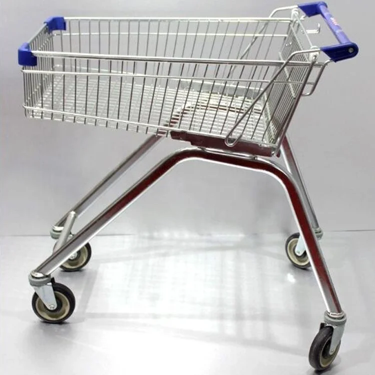 Supermarket Galvanized shopping trolly grocery