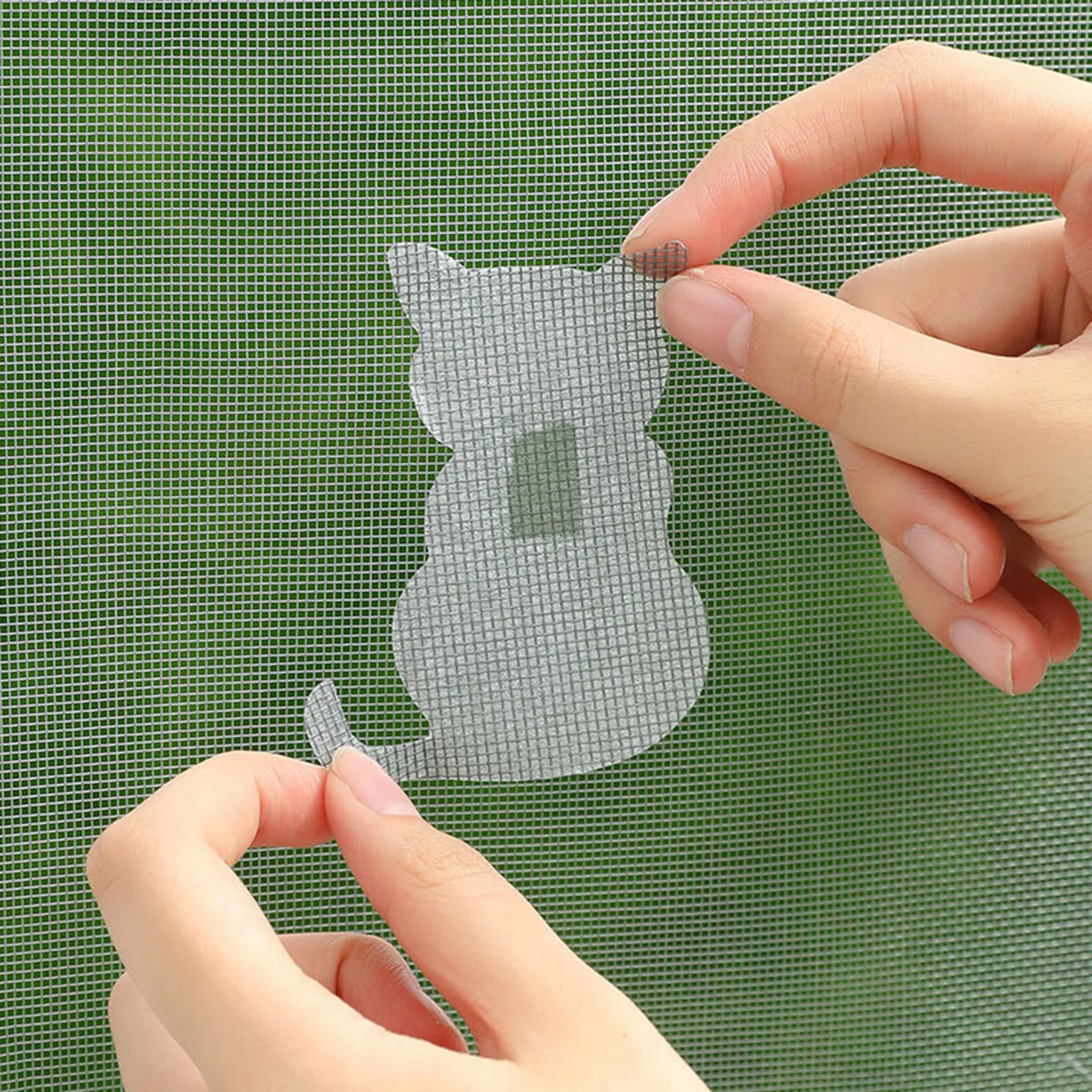 Cat Shaped Self-adhesive Screen Repair Sticker Anti-mosquito Mesh Hole Repair Patches Net Fix Tape for Window Door Mosquito Net