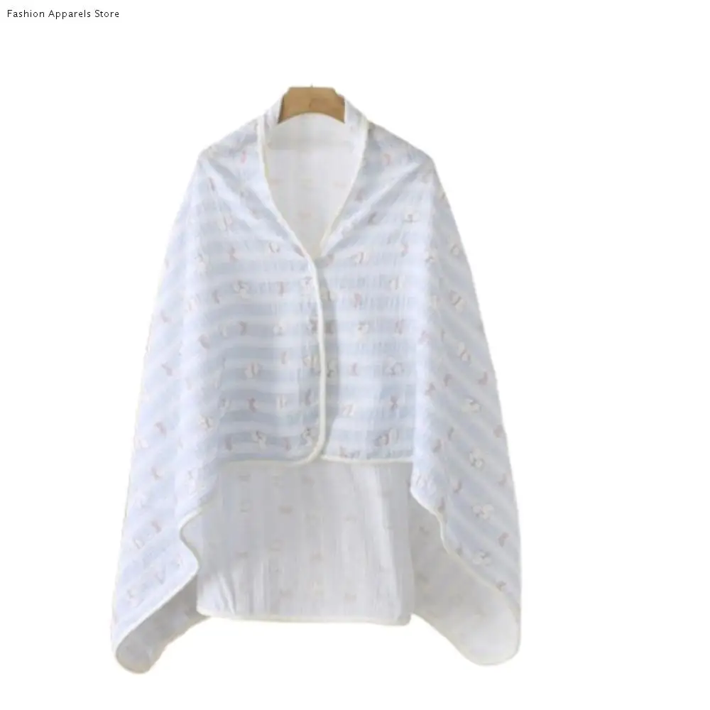 

Floral Printed Cotton Mother Cape Blanket Keep Warm Feeding Cover Cartoon Mommy Shawl Nursing Apron Soft