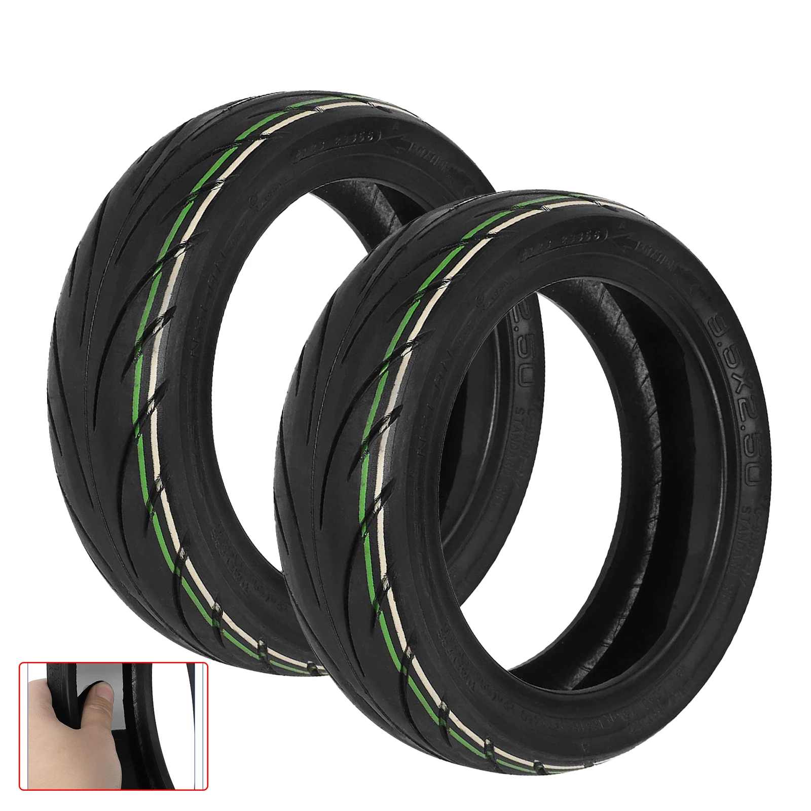 

2Pack 9.5x2.5 Self-healing Vacuum Tire for NIU KQI3 Electric Scooter Puncture-Proof Durable and Wear-Resistant Tubeless Tire