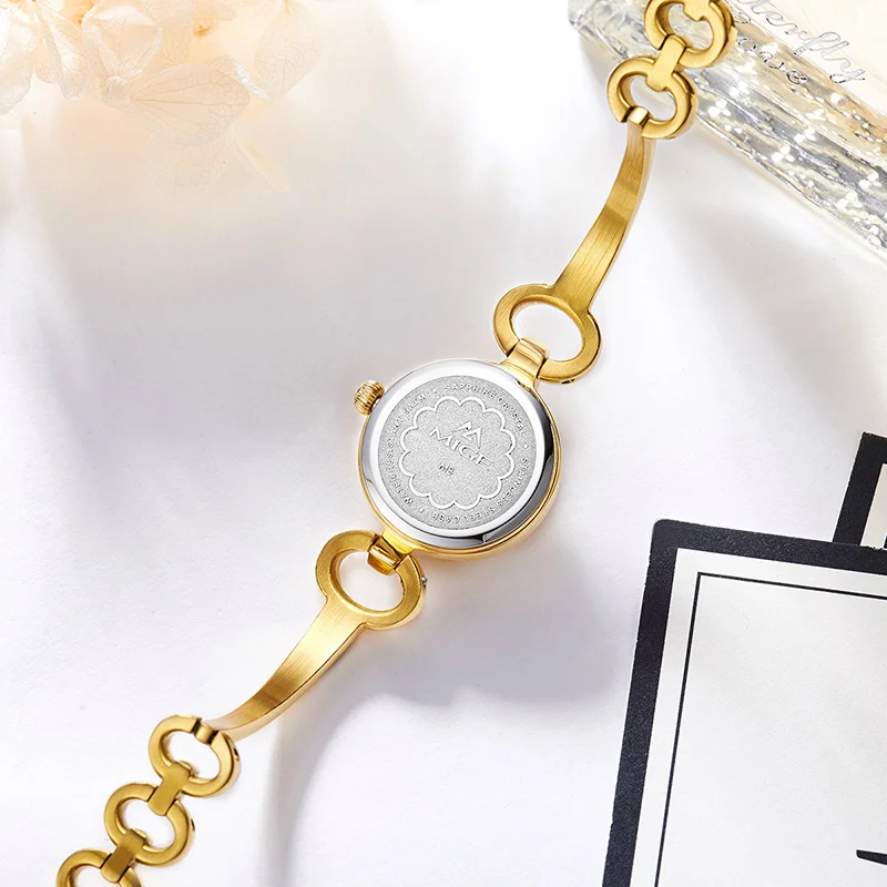 MIGE оригинальные кварцевые женские часы Miyota, водонепроницаемые женские наручные часы, модные часы с бриллиантовым кристаллом и ремешком для женщин