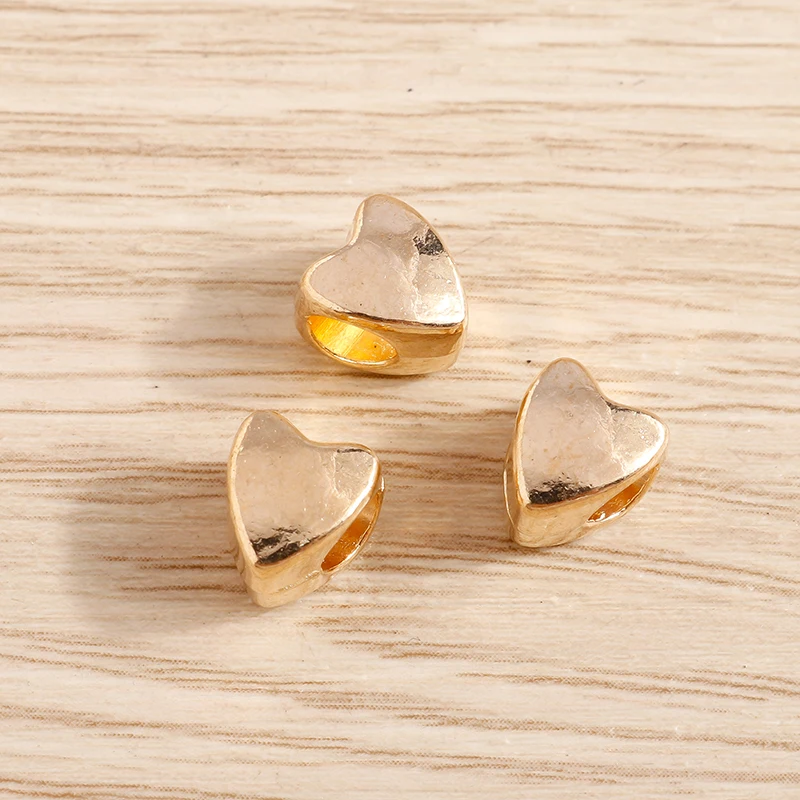 Tusember 20 Stück 8*9mm Legierungs-Liebesherz-Anhänger, lose Spacer-Anhänger für DIY Original-Charm-Armbänder, Halsketten, Ohrringe und Schmuckzubehör – Detail 2