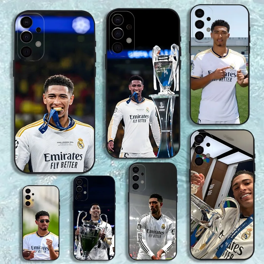 

Football J-Jude Real M-Madrid Phone Case For Samsung S25,S24,S21,S22,S23,S30,Ultra,S20,Plus,Fe,Lite,Note,10,9,5G Black Cover