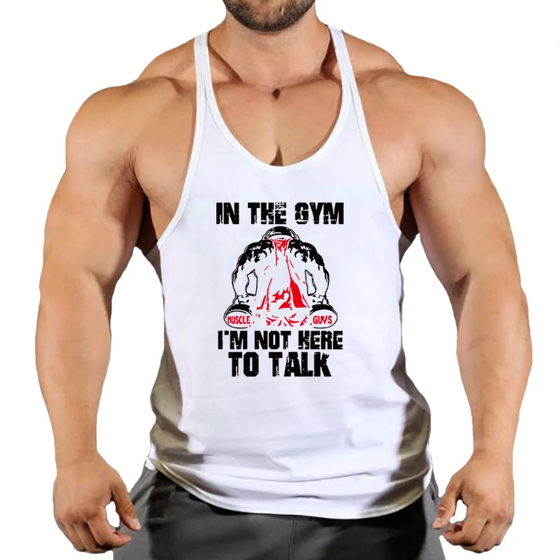 New Gym Tank Top Summer Brand Cotton Sleeveless Shirt Casual Fashion Fitness Stringer Running Vest Men bodybuilding Clothing