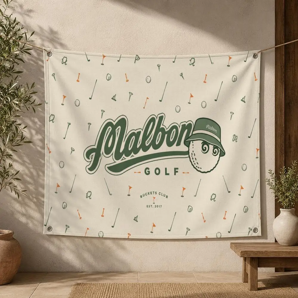 Marke Malbon Golf Flags Modische Flagge für Wohnzimmer, Zuhause, Wohnheim, Dekoration, Wand, Outdoor, Camping, Party, Banner, Geschenke – Detail 8
