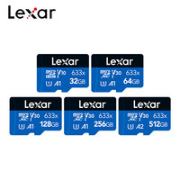 Original Lexar MicroSD 633x Memory Card 512GB 256GB MicroSDXC V30 64GB 128GB A1 MicroSDHC 32GB TF Card Storage Card For Phone