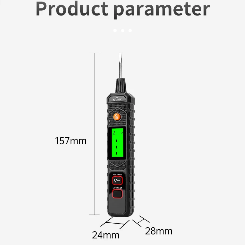 Imagem -06 - Testador de Caneta Elétrica Inteligente Portátil Detector de Fio Automático sem Contato Ferramentas Eletricistas Sensor Ncv ac 12300v 50hz 60hz
