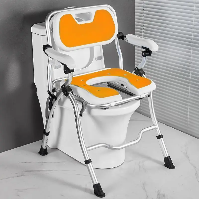 Elderly Bathroom  Shower Chair Toilet Seat Shower Chairs Elderly Bathroom Stool Pregnant Women's Foldable Non Slip Stool