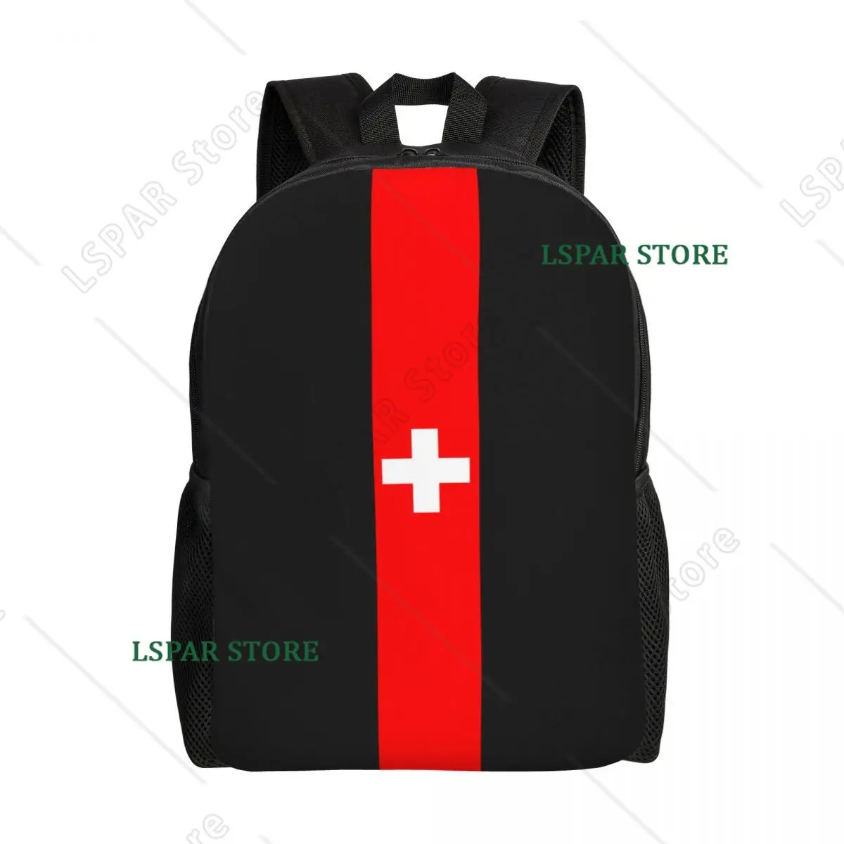 Swiss Switzerland Flag Laptop Backpack Women Men Casual Bookbag for College School Student Bags
